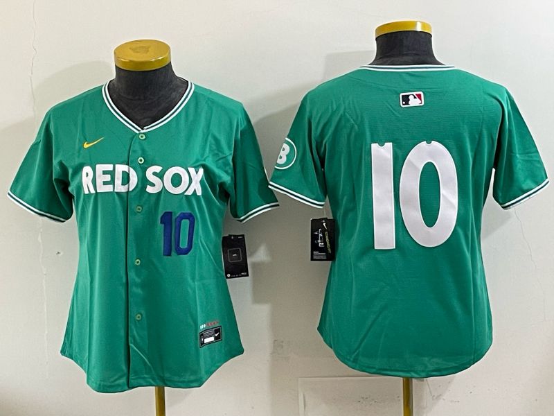 Youth 2025 Boston Red Sox #10 No Name Drak Green Joint Name Nike MLB Jersey 010